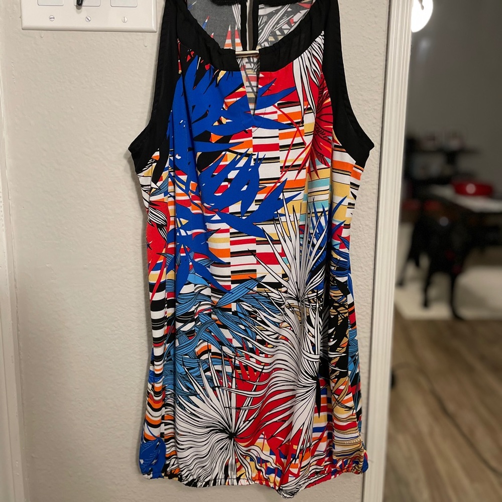 Floral Long Sleeveless Blouse